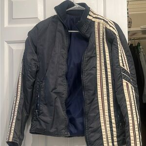 French Connection Black and Cream Bomber Jacket